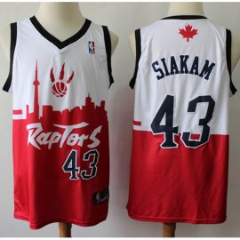Raptors #43 Pascal Siakam White/Red Basketball Swingman City Edition Jersey