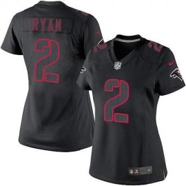 Nike Atlanta Falcons #2 Matt Ryan Black Impact Womens Stitched NFL Limited Jersey