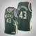 Nike Milwaukee Bucks #43 Thanasis Antetokounmpo 2021 NBA Finals Champions Swingman Earned Edition Jersey Green Mens