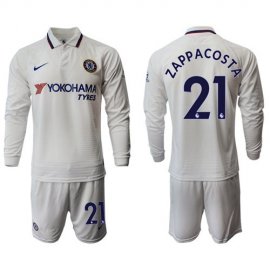 Chelsea #21 Zappa Costa Away Long Sleeves Soccer Club Jersey