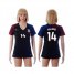 Womens USA #14 Williams Away Soccer Country Jersey