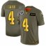 Raiders #4 Derek Carr NFL Mens Nike Olive Gold 2019 Salute to Service Limited Jersey