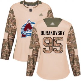 Adidas Colorado Avalanche #95 Andre Burakovsky Camo Authentic 2017 Veterans Day Womens Stitched NHL Jersey