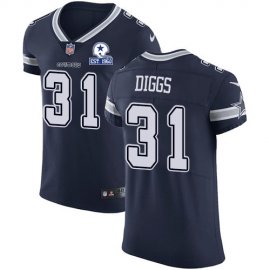 Nike Dallas Cowboys #31 Trevon Diggs Navy Blue Team Color Mens Stitched With Established In 1960 Patch NFL Vapor Untouchable Elite Jersey
