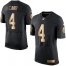 Nike Las Vegas Raiders #4 Derek Carr Black Team Color Mens Stitched NFL New Elite Gold Jersey