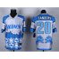 Nike Detroit Lions #20 Barry Sanders Blue Mens Stitched NFL Elite Noble Fashion Jersey