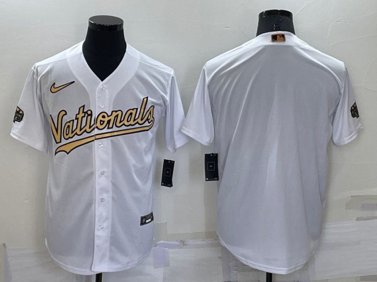 Nationals Blank White Nike 2022 MLB All Star Cool Base Jersey