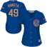 Chicago Cubs #49 Jake Arrieta Blue 2017 Gold Program Cool Base Womens Stitched MLB Jersey