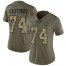 Nike Indianapolis Colts #74 Anthony Castonzo Olive/Camo Womens Stitched NFL Limited 2017 Salute To Service Jersey