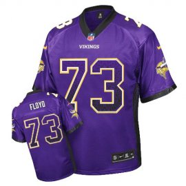 Nike Minnesota Vikings #73 Sharrif Floyd Purple Team Color Mens Stitched NFL Elite Drift Fashion Jersey