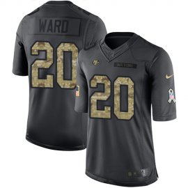 Nike San Francisco 49ers #20 Jimmie Ward Black Mens Stitched NFL Limited 2016 Salute to Service Jersey