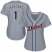 Detroit Tigers #1 Jose Iglesias Grey Road Womens Stitched MLB Jersey
