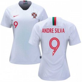Womens Portugal #9 Andre Silva Away Soccer Country Jersey
