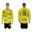 Dortmund #18 Sahin Home Long Sleeves Soccer Club Jersey