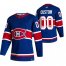 Montreal Canadiens Custom Blue Mens Adidas 2020-21 Reverse Retro Alternate NHL Jersey