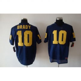 Michigan Wolverines 10 Tom Brady Blue NCAA Jerseys