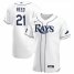 Tampa Bay Rays #21 Cody Reed Mens Nike White Home 2020 World Series Bound Authentic Player MLB Jersey
