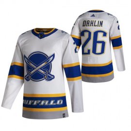 Buffalo Sabres #26 Rasmus Dahlin White Mens Adidas 2020-21 Reverse Retro Alternate NHL Jersey
