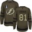 Adidas Tampa Bay Lightning #81 Erik Cernak Green 2022 Stanley Cup Final Patch Salute to Service Stitched NHL Jersey Mens