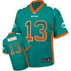 Nike Miami Dolphins #13 Dan Marino Aqua Green Team Color Youth Stitched NFL Elite Drift Fashion Jersey