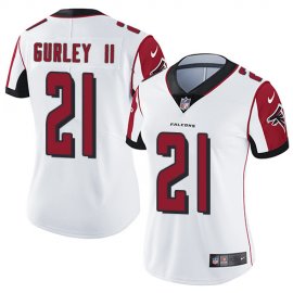 Nike Atlanta Falcons #21 Todd Gurley II White Womens Stitched NFL Vapor Untouchable Limited Jersey