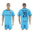 Barcelona #21 Andre Gomes Away Soccer Club Jersey