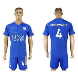 Leicester City #4 Drinkwater Home Soccer Club Jersey