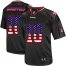 Nike San Francisco 49ers #10 Jimmy Garoppolo Black Mens Stitched NFL Elite USA Flag Fashion Jersey