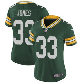 Nike Green Bay Packers #33 Aaron Jones Green Team Color Womens Stitched NFL Vapor Untouchable Limited Jersey