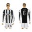 Juventus #6 Khedira Home Long Sleeves Soccer Club Jersey