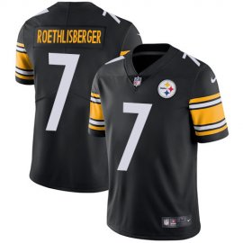Nike Pittsburgh Steelers #7 Ben Roethlisberger Black Team Color Mens Stitched NFL Vapor Untouchable Limited Jersey
