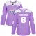 Adidas Washington Capitals #8 Alex Ovechkin Purple Authentic Fights Cancer Womens Stitched NHL Jersey