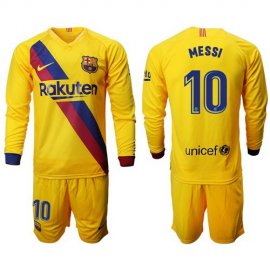 Barcelona #10 Messi Away Long Sleeves Soccer Club Jersey
