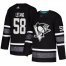 Adidas Pittsburgh Penguins #58 Kris Letang Black Authentic 2019 All-Star Stitched NHL Jersey
