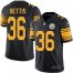 Nike Pittsburgh Steelers #36 Jerome Bettis Black Mens Stitched NFL Limited Rush Jersey