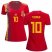 Womens Spain #10 Thiago Red Home Soccer Country Jersey