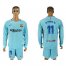 Barcelona #11 Neymar Jr Away Long Sleeves Soccer Club Jersey