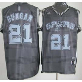 San Antonio Spurs 21 Tim Duncan Grey Rhythm Fashion Swingman Jersey Cheap