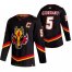 Calgary Flames #5 Mark Giordano Black Mens Adidas 2020-21 Reverse Retro Alternate NHL Jersey