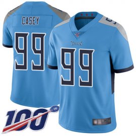 Nike Tennessee Titans #99 Jurrell Casey Light Blue Alternate Mens Stitched NFL 100th Season Vapor Limited Jersey