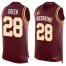 Nike Washington Football Team #28 Darrell Green Burgundy Red Team Color Mens Stitched NFL Limited Tank Top Jersey