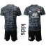 Lyon Blank Black Goalkeeper Kid Soccer Club Jersey