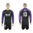 Atletico Madrid #13 Oblak Black Goalkeeper Long Sleeves Soccer Club Jersey