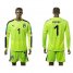 Italy #1 Buffon Shiny Green Long Sleeves Goalkeeper Soccer Country Jersey
