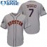 Houston Astros #7 Craig Biggio Grey Cool Base 2019 World Series Bound Stitched Youth MLB Jersey