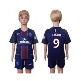 Paris Saint Germain #9 Cavani Home Kid Soccer Club Jersey