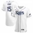 Tampa Bay Rays #15 Aaron Loup Mens Nike White Home 2020 World Series Bound Authentic Player MLB Jersey
