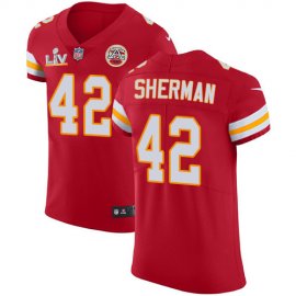 Nike Kansas City Chiefs #42 Anthony Sherman Red Team Color Mens Super Bowl LV Bound Stitched NFL Vapor Untouchable Elite Jersey