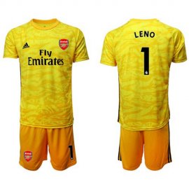 Arsenal #1 Leno Yellow Goalkeeper Soccer Club Jersey