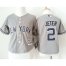Toddler New York Yankees #2 Derek Jeter Grey Cool Base Stitched MLB Jersey